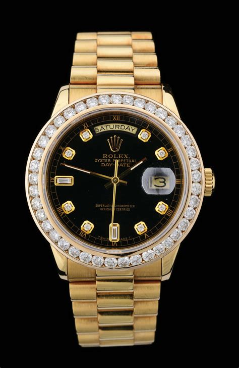 all gold presidential rolex black face|pre owned rolex president gold.